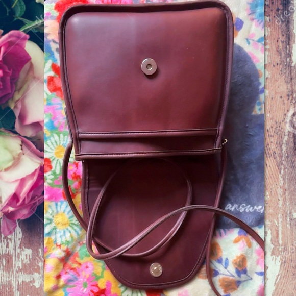 VINTAGE COACH LINDSAY MAHOGANY BROWN CROSSBODY BAG 9888 - Picture 8 of 16